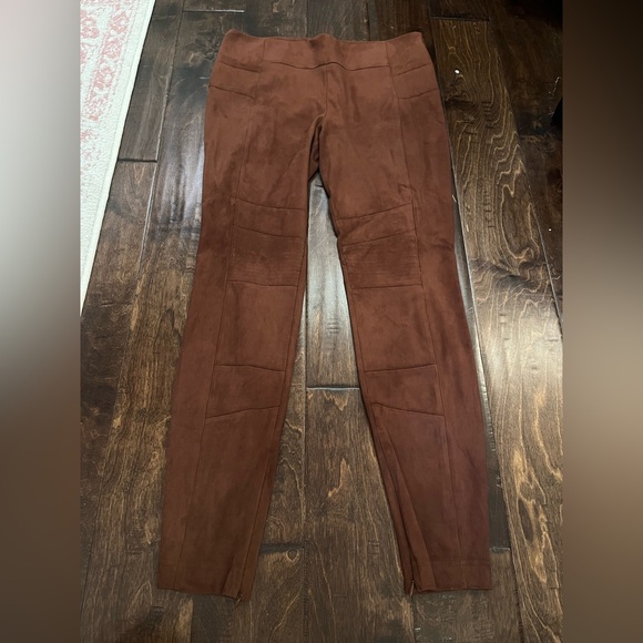 Sundance Luxe Dream Soft Faux Suede Leggings Pants Brown size 8 - Picture 2 of 9